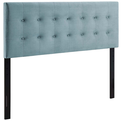 headboards | CasaFoyer Emily Queen Biscuit Tufted Performance Velvet Headboard | Timeless Charm | Luxurious Feel | Vintage Glamour | Durable Construction | Comfortable Foam Padding | Stain-Resistant Upholstery | Adjustable Height | casafoyer.myshopify.com