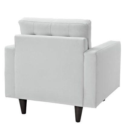 home office desk chairs | CasaFoyer Empress Leather Armchair | Exquisite Design | Tufted Buttons | Luxurious Cushions | Elegant Armrests | Solid Wood Legs | Floor Protection | White | casafoyer.myshopify.com