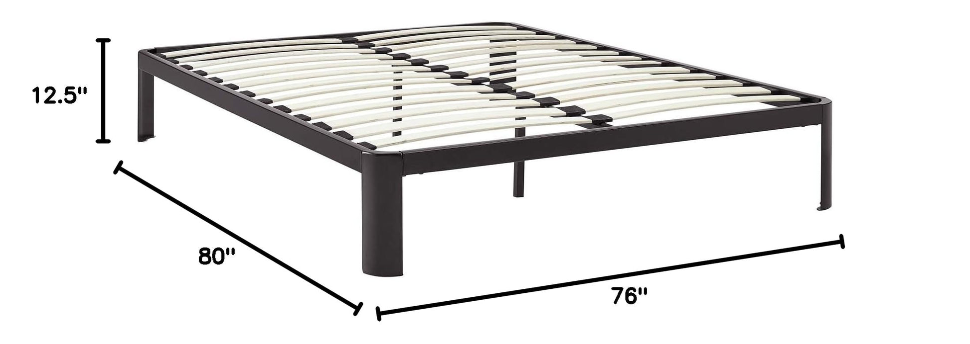 bed frames | CasaFoyer Corinne Bed Frame | Sleek Design | Slatted Wood Support | Durable Steel Frame | No Boxspring Needed | Ideal for Memory Foam, Spring, Latex, Hybrid Mattresses | 1300 lbs Weight Capacity | King Size | casafoyer.myshopify.com