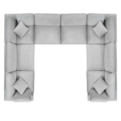 kitchen and dining room sets | CasaFoyer Commix Luxurious Sectional Sofa | Plush Comfort | Stain-Resistant Velvet | Solid Wood Construction | Duck Down Cushions | 8-Piece Set | casafoyer.myshopify.com