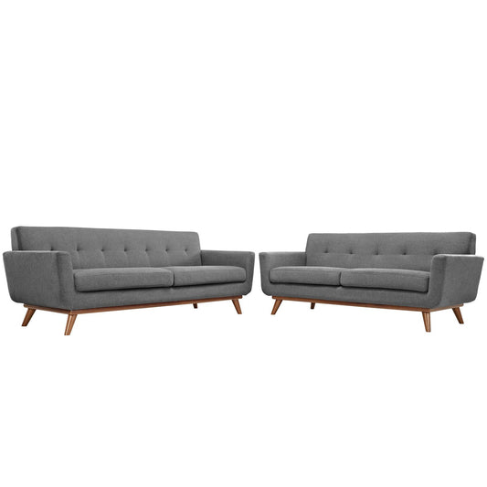 kitchen and dining room sets | Engage Sofa | Elegant Curves | Generously Sized Cushions | Cherry Wood Legs | Perfect for Relaxation & Conversations | Includes Loveseat | casafoyer.myshopify.com