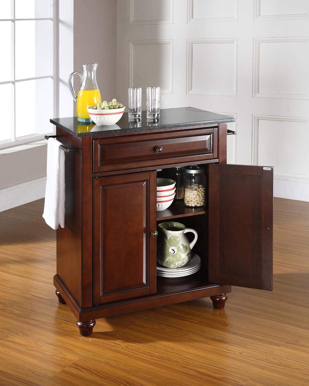 Kitchen Storage | Durable Solid Hardwood Kitchen Island | Elegant Raised Panel Doors | Deep Drawer | Ample Storage Space | casafoyer.myshopify.com