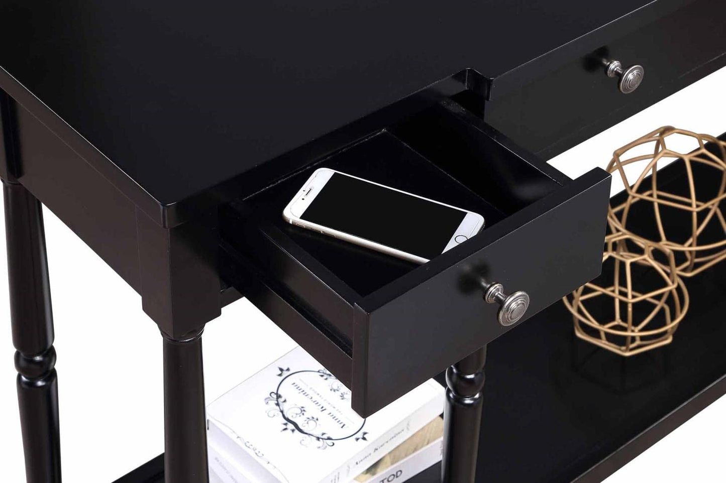 TABLE | Cheyenne 3 Drawer Console Table with Shelf | Stylish Contemporary Design | Maximized Storage & Display Space | Sturdy Rubberwood Legs | Easy to Clean | Assembly in 4 Steps | casafoyer.myshopify.com