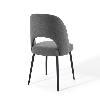 Dining Table | Rouse Upholstered Fabric Dining Side Chair | Set of 2 | Stylish & Comfortable | Densely Padded Foam | Soft Fabric Upholstery | Durable Bentwood | Matte Black Stainless Steel Legs | Weight Capacity 331 lbs | casafoyer.myshopify.com