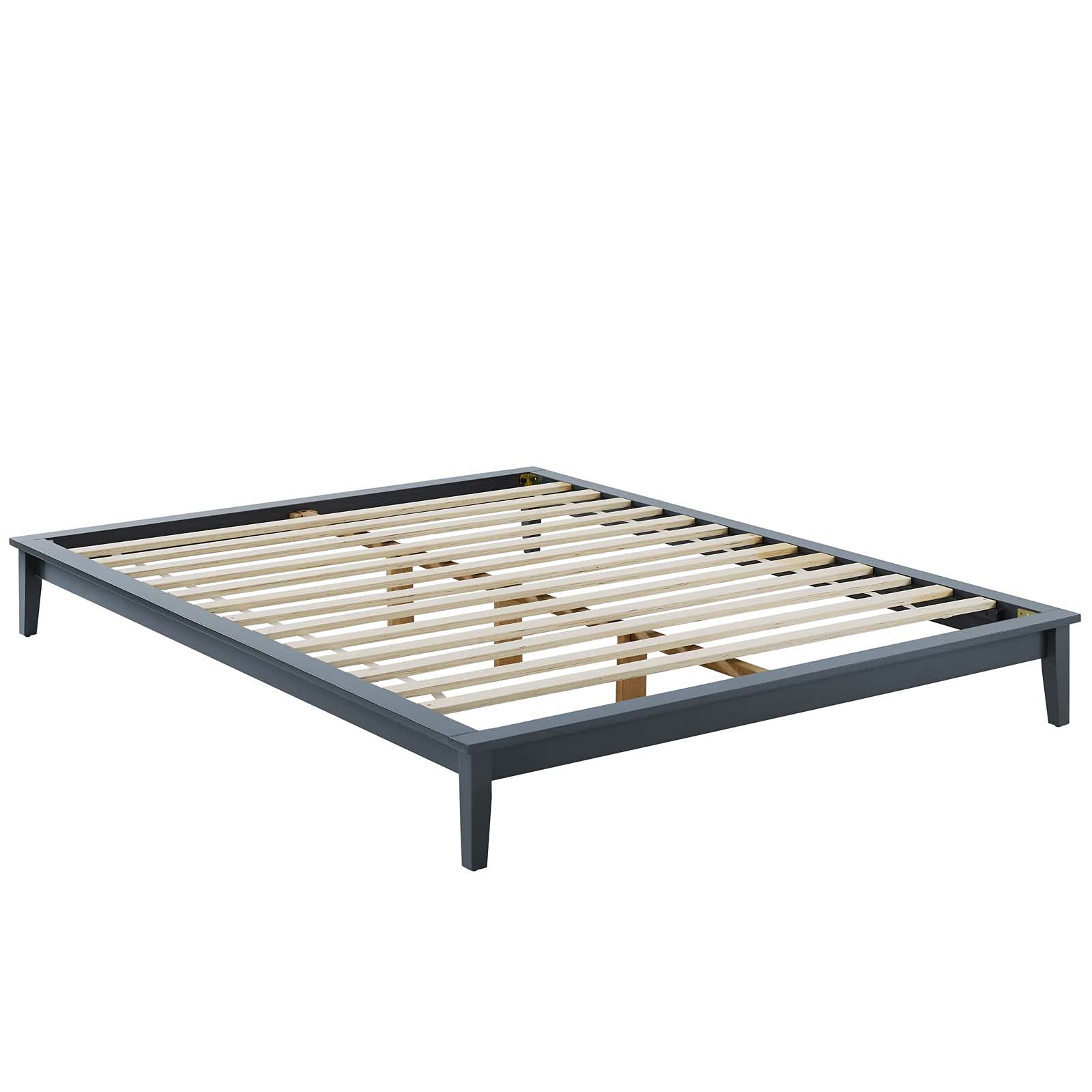 bed frames | CasaFoyer Lodge Queen Wood Platform Bed Frame | Durable Solid Wood | Supports Memory Foam, Latex, Innerspring, Hybrid Mattresses | No Box Spring Needed | 800 lbs Capacity | Gray | casafoyer.myshopify.com
