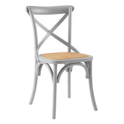 home office desk chairs | CasaFoyer Gear Dining Side Chair | Rustic-Contemporary | Fully Assembled | Wooden Backrest | Tapered Legs | Ideal for Country Cottages & Urban Homes | Light Gray | casafoyer.myshopify.com