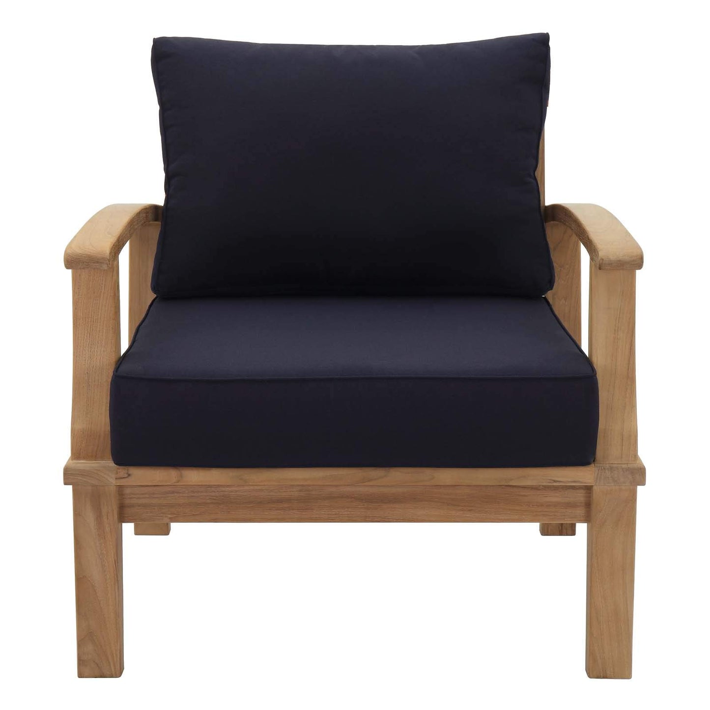 Chair | Marina Teak Wood Outdoor Patio Arm Chair | Luxury Design | Durable Teak Construction | All-Weather Cushions | Easy Maintenance | casafoyer.myshopify.com