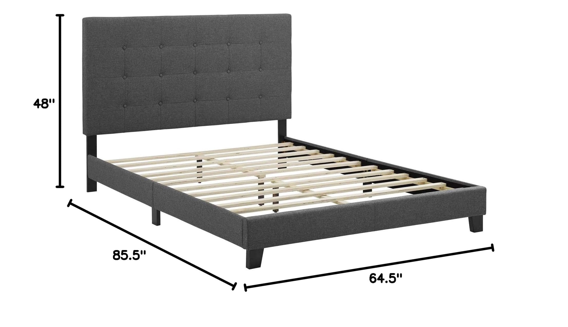 adjustable bed bases | CasaFoyer Melanie Queen Platform Bed | Chic Elegance | Button Tufted | Upholstered Fabric | Sturdy Wood Frame | No Box Spring Needed | Modern Design | Non-Marking Foot Caps | 800 lbs Weight Capacity | Gray | casafoyer.myshopify.com