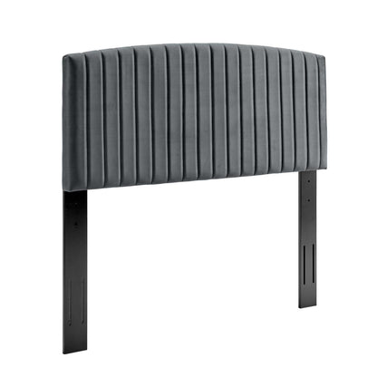 Bed | CasaFoyer Rebecca King/California King Channel Tufted Performance Velvet Upholstered Headboard | Elegant, Durable, Comfortable | Solid Wood Frame | Stain-Resistant Velvet Upholstery | Adjustable Mounting Positions | Fits King/California King Bed Frames | casafoyer.myshopify.com