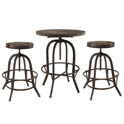 childrens table and chair sets | CasaFoyer Sylvan Industrial Modern Stool Set | Solid Pine Wood Top | Cast Iron Frame | Bar Table & Counter Stools | Rustic Cabin or Factory-Inspired | casafoyer.myshopify.com