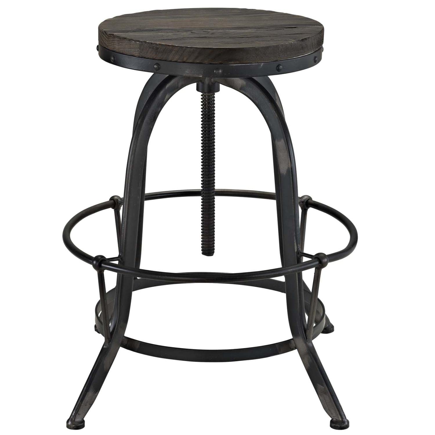 barstools | CasaFoyer Collect Wood and Iron Metal Bar Stool | Rustic Farmhouse meets Industrial Modern | Solid Pine Wood & Cast Iron Stand | Perfect for Kitchen, Dining Room, or Bar | Includes 1 Stool | casafoyer.myshopify.com