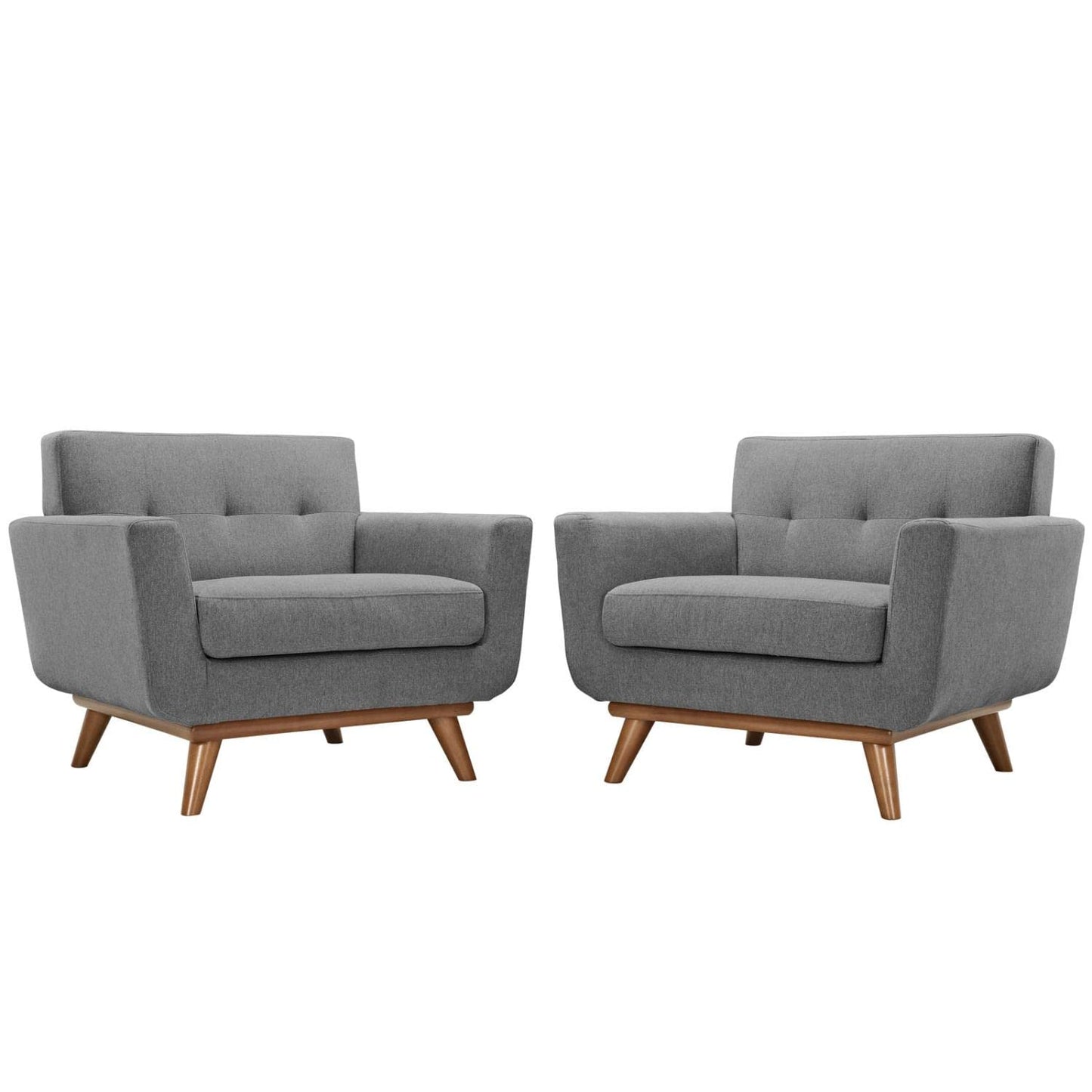 home office desk chairs | CasaFoyer Engage Armchair Set of 2 | Cozy Lounging Experience | Stylish Tufted Buttons | Cherry Wood Legs | casafoyer.myshopify.com