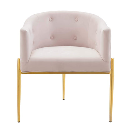 home office desk chairs | CasaFoyer Savour Tufted Performance Velvet Accent Armchair | Luxury | Sophisticated | Stain-Resistant | Comfortable Seating | Chrome Gold Legs | Statement Piece | 300 lbs Weight Capacity | casafoyer.myshopify.com