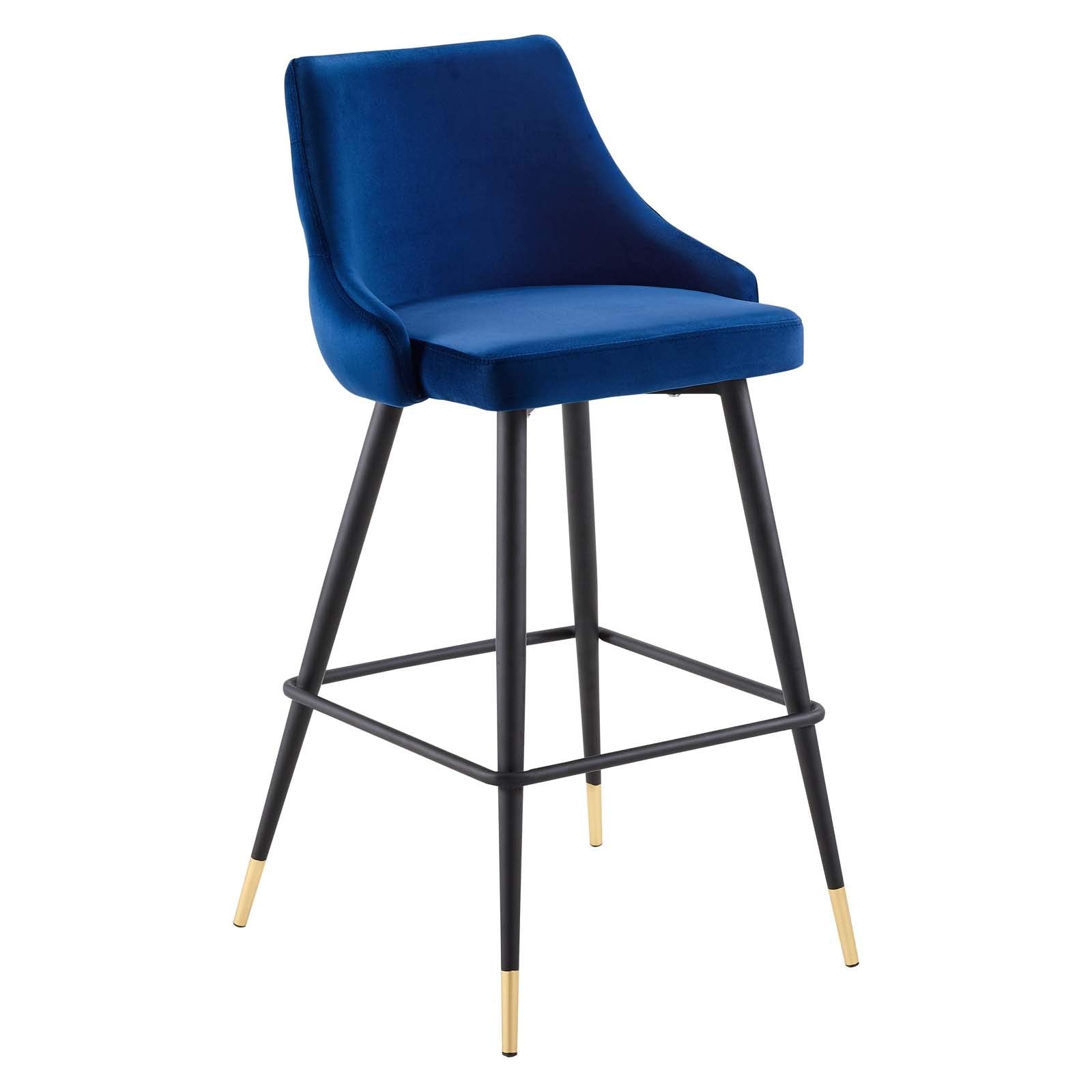 barstools | CasaFoyer Adorn Performance Velvet Bar Stool | Timeless Design | Stain-Resistant | Cozy Seating | Vintage Modern Style | Navy | casafoyer.myshopify.com