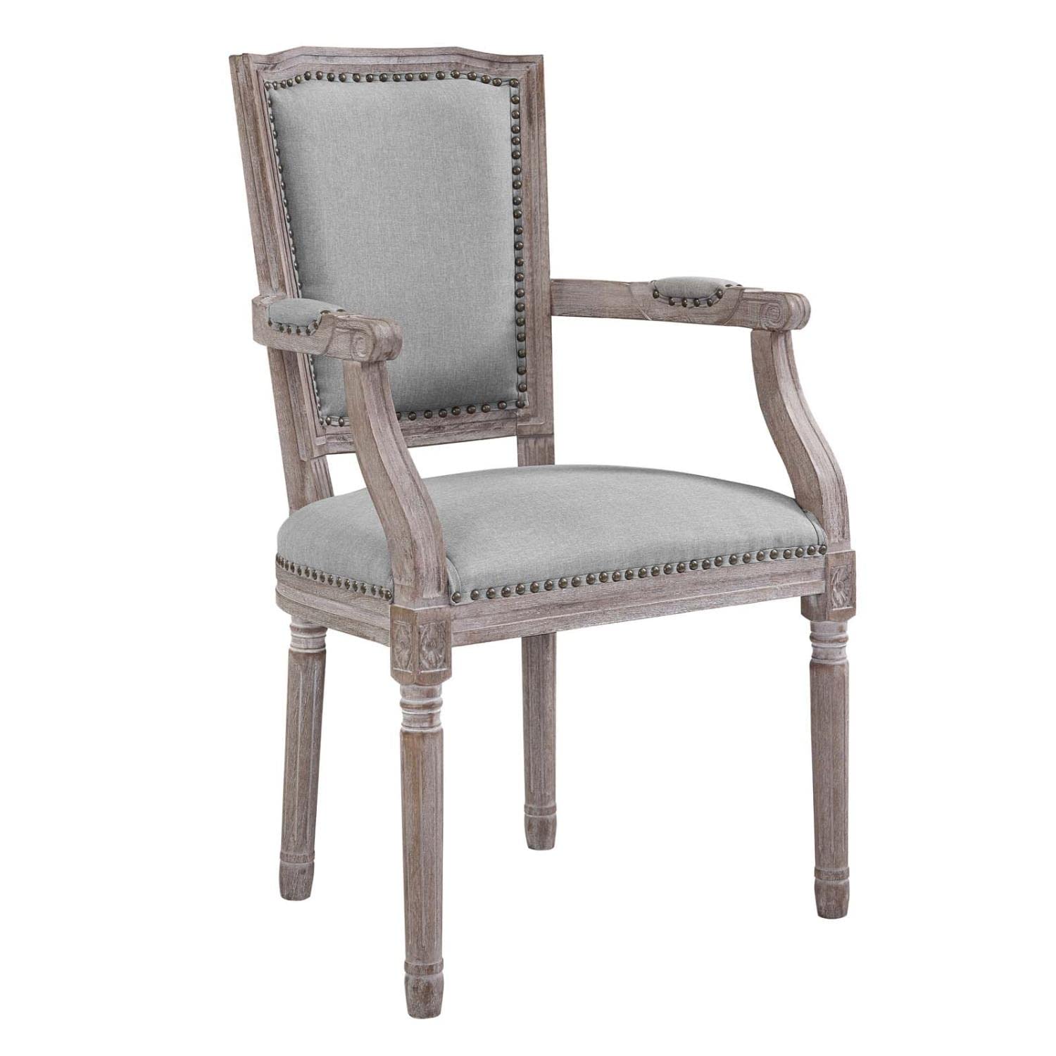 home office desk chairs | CasaFoyer Opulent Penchant Dining Armchair Set | Fluted Wood Frame | Plush Upholstery | Antique Copper Trim | Supports 331 lbs | Fully Assembled | Set of 2 | casafoyer.myshopify.com