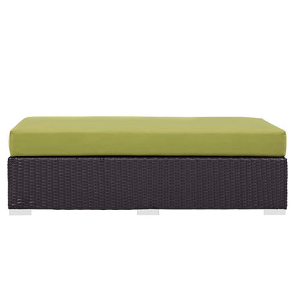 ottomans | CasaFoyer Convene Outdoor Sectional | Durable Rattan Ottoman | All-Weather Cushions | Elevate Your Outdoor Gatherings | casafoyer.myshopify.com