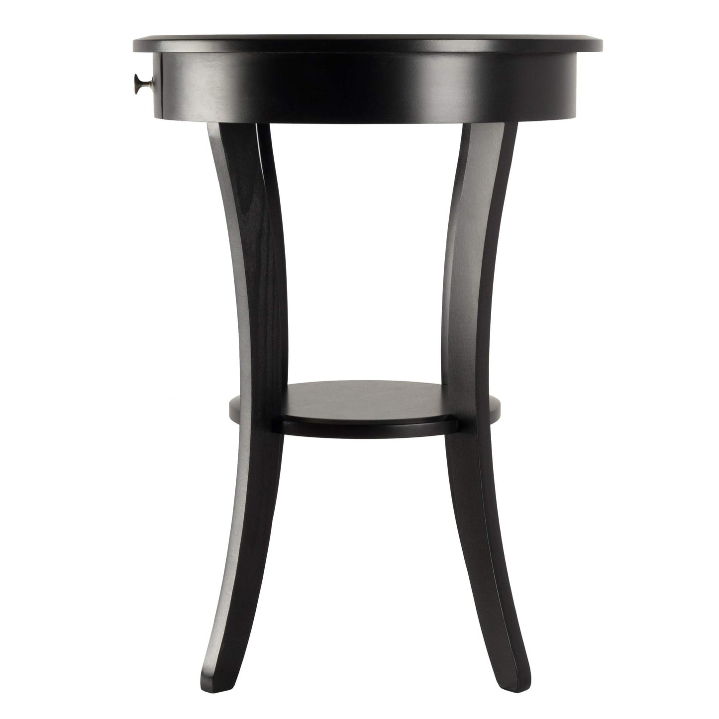 TABLE | Ergode  Wood Sasha Accent Table | Deluxe Size | Elegant Round Design | Ample Storage | Easy Assembly | Multiple Finishes | 20 W x 20 D x 27 H | casafoyer.myshopify.com