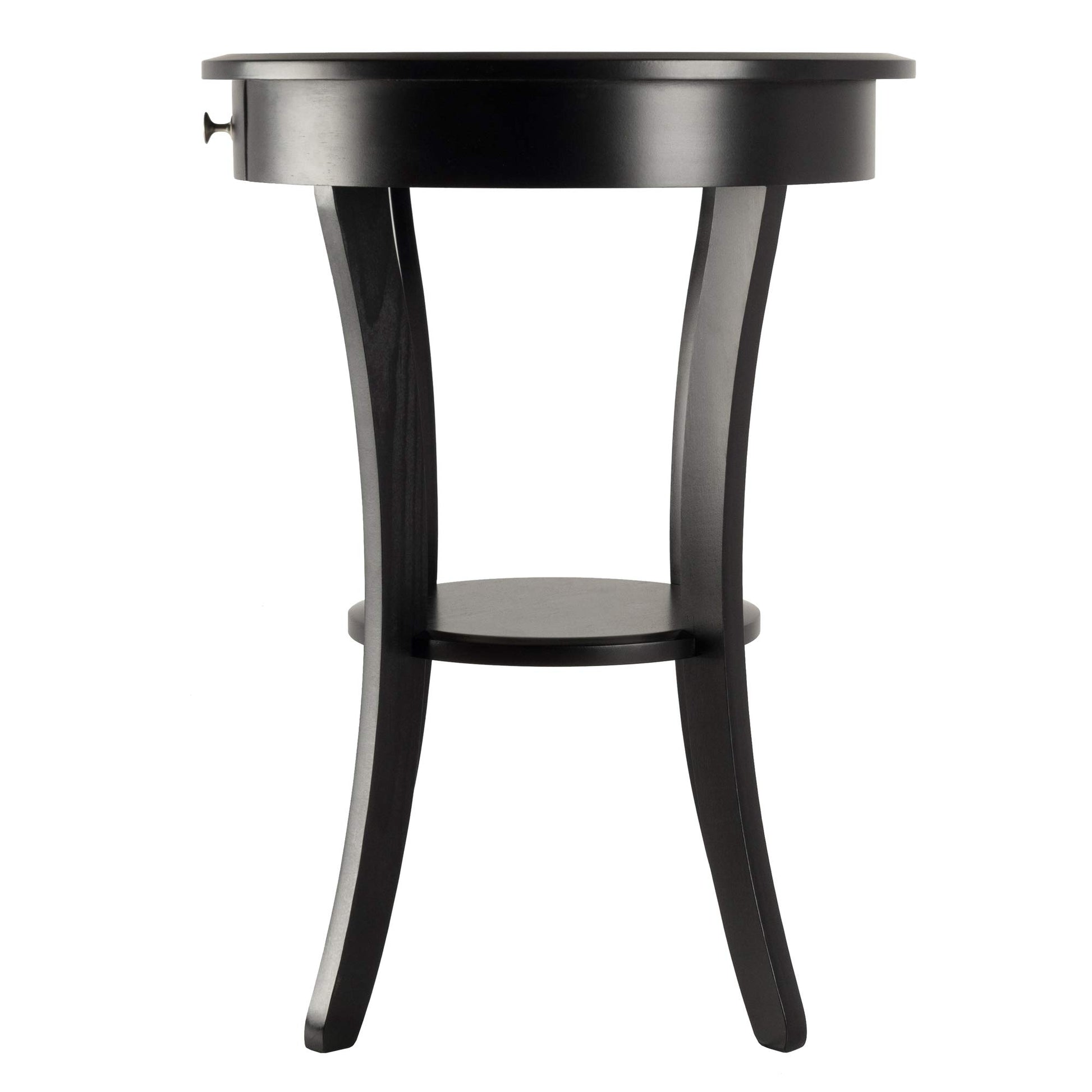 TABLE | Ergode  Wood Sasha Accent Table | Deluxe Size | Elegant Round Design | Ample Storage | Easy Assembly | Multiple Finishes | 20 W x 20 D x 27 H | casafoyer.myshopify.com