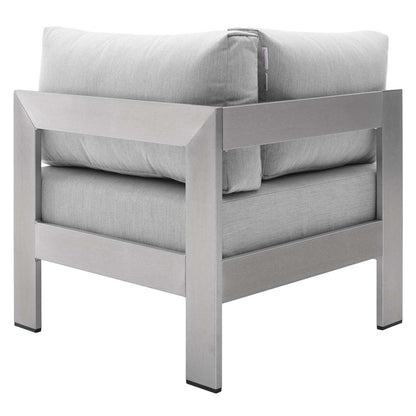 sofas | CasaFoyer Shore Outdoor Aluminum Corner Sofa | Weatherproof | Sunbrella Fabric | Sturdy Frame | Perfect for Outdoor Relaxation | Silver Gray | casafoyer.myshopify.com