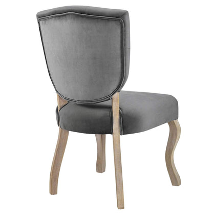 home office desk chairs | CasaFoyer Array Vintage French Dining Side Chair Set of 4 | Weathered Wood Legs | Button Tufted Shield Back | Velvet Upholstery | Non-Marking Foot Caps | Fully Assembled | casafoyer.myshopify.com