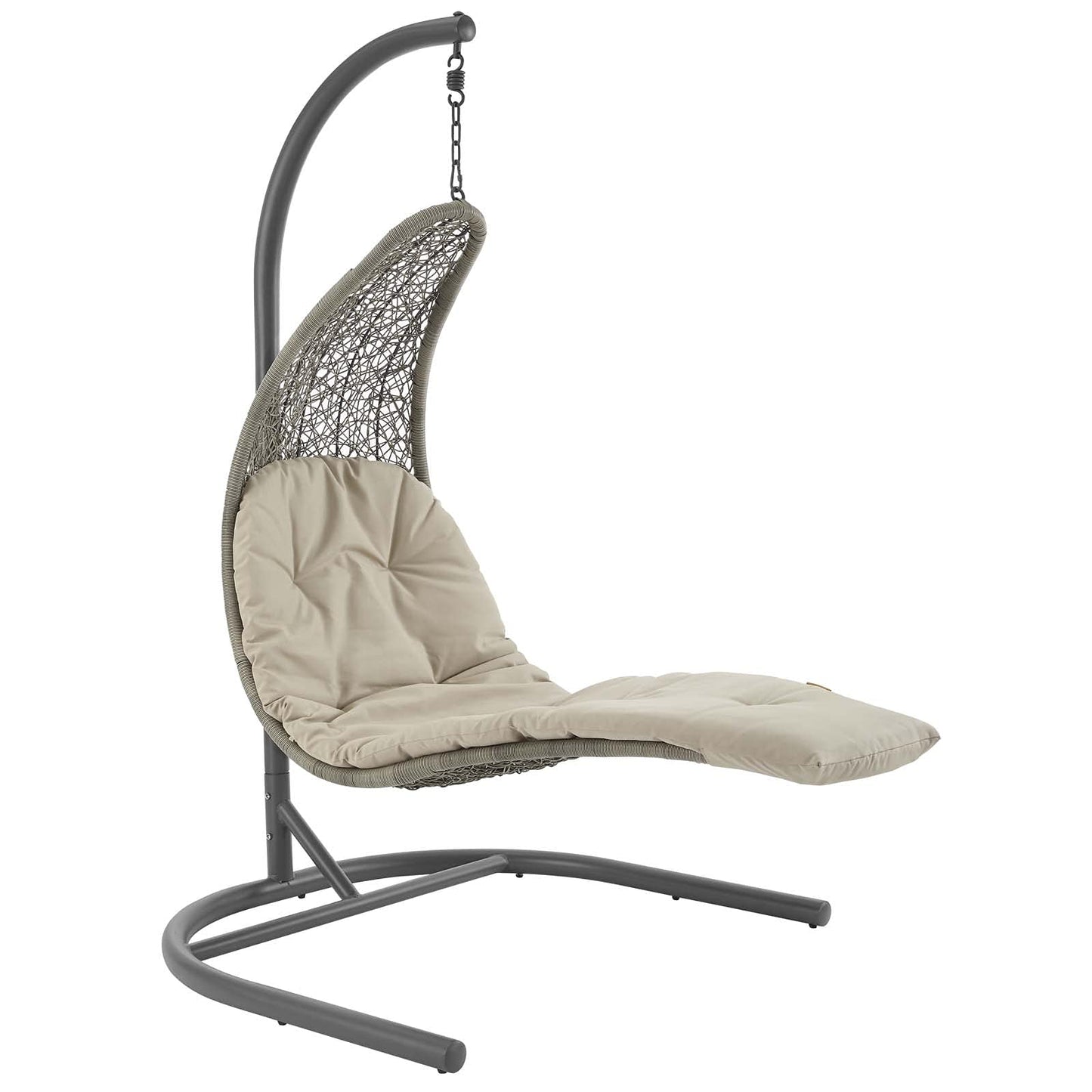 executive chairs | CasaFoyer Outdoor Patio Hanging Chaise Lounge Swing Chair | Modern Design | All-Weather Cushion | Sturdy Steel Frame | Perfect for Patio, Backyard, Porch, Poolside | Includes Stand and Chain | 264 lbs Weight Capacity | casafoyer.myshopify.com