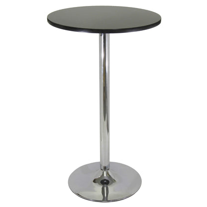 childrens table and chair sets | CasaFoyer  Wood Summit 3-Piece Pub Table Set | Sleek & Stylish | Black & Chrome | Swivel Stools | 23.62 Tabletop | Sturdy Steel Base | Easy Assembly | casafoyer.myshopify.com
