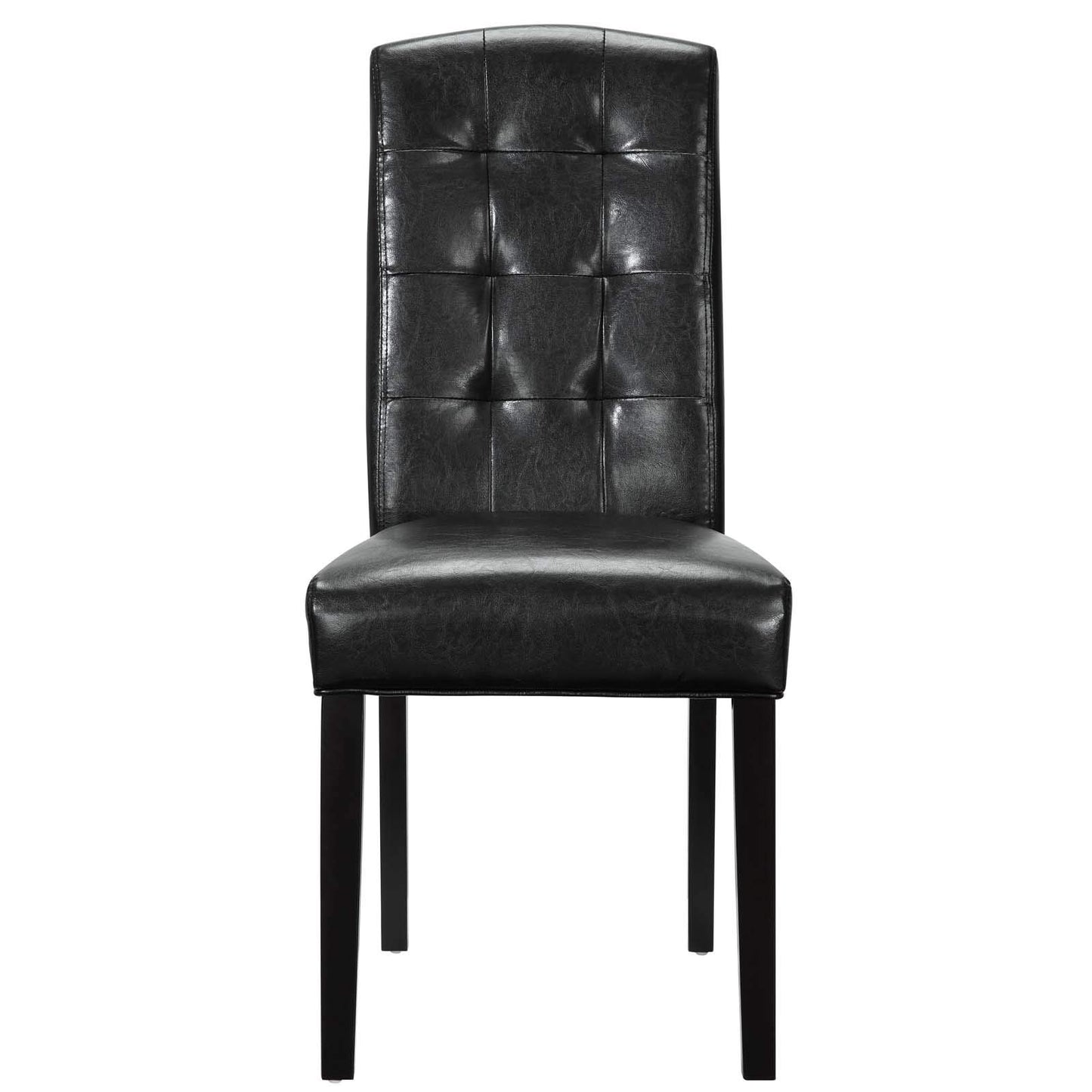home office desk chairs | CasaFoyer Perdure Dining Chairs | Classic Sophistication with Contemporary Style | Parsons Style | Dress Up or Down | Set of 4, Black Vinyl | casafoyer.myshopify.com