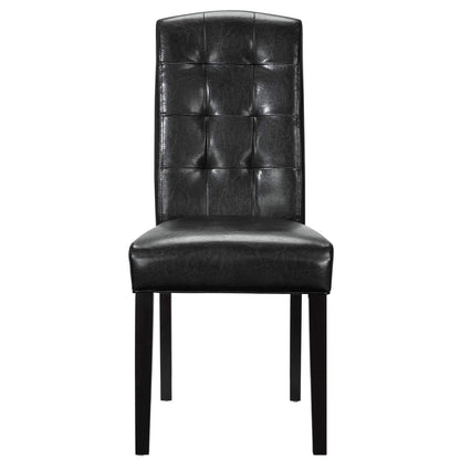 home office desk chairs | CasaFoyer Perdure Dining Chairs | Classic Sophistication with Contemporary Style | Parsons Style | Dress Up or Down | Set of 4, Black Vinyl | casafoyer.myshopify.com