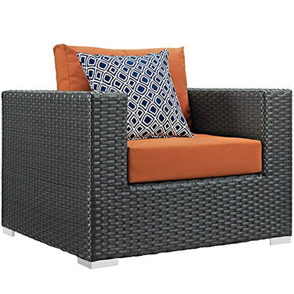 kitchen and dining room sets | CasaFoyer Sojourn Outdoor Patio Furniture Set | Sunbrella Cushions | Rattan Weave | UV Protection | Aluminum Frame | 7 Piece Sectional | casafoyer.myshopify.com