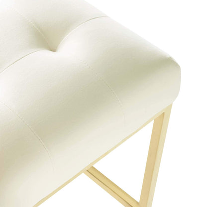 barstools | CasaFoyer Privy Gold Stainless Steel Counter Stool | Sleek Design | Stain-Resistant Velvet | Comfortable Dining | Geometric Base | 331 lbs Capacity | Fully Assembled | casafoyer.myshopify.com