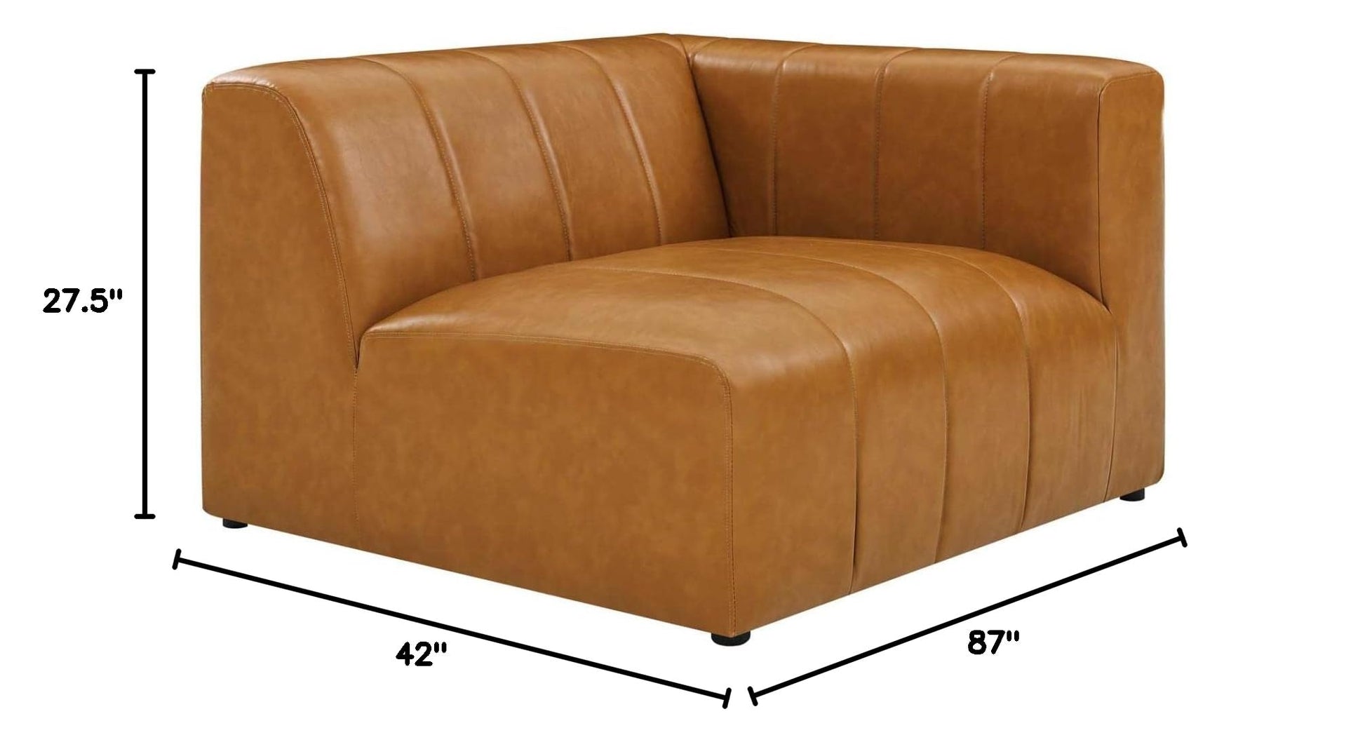 kitchen and dining room sets | CasaFoyer Bartlett Vegan Leather Loveseat | Retro Modern Style | Dense Foam Padding | Solid Wood Frame | 2-Piece Set | Tan | casafoyer.myshopify.com