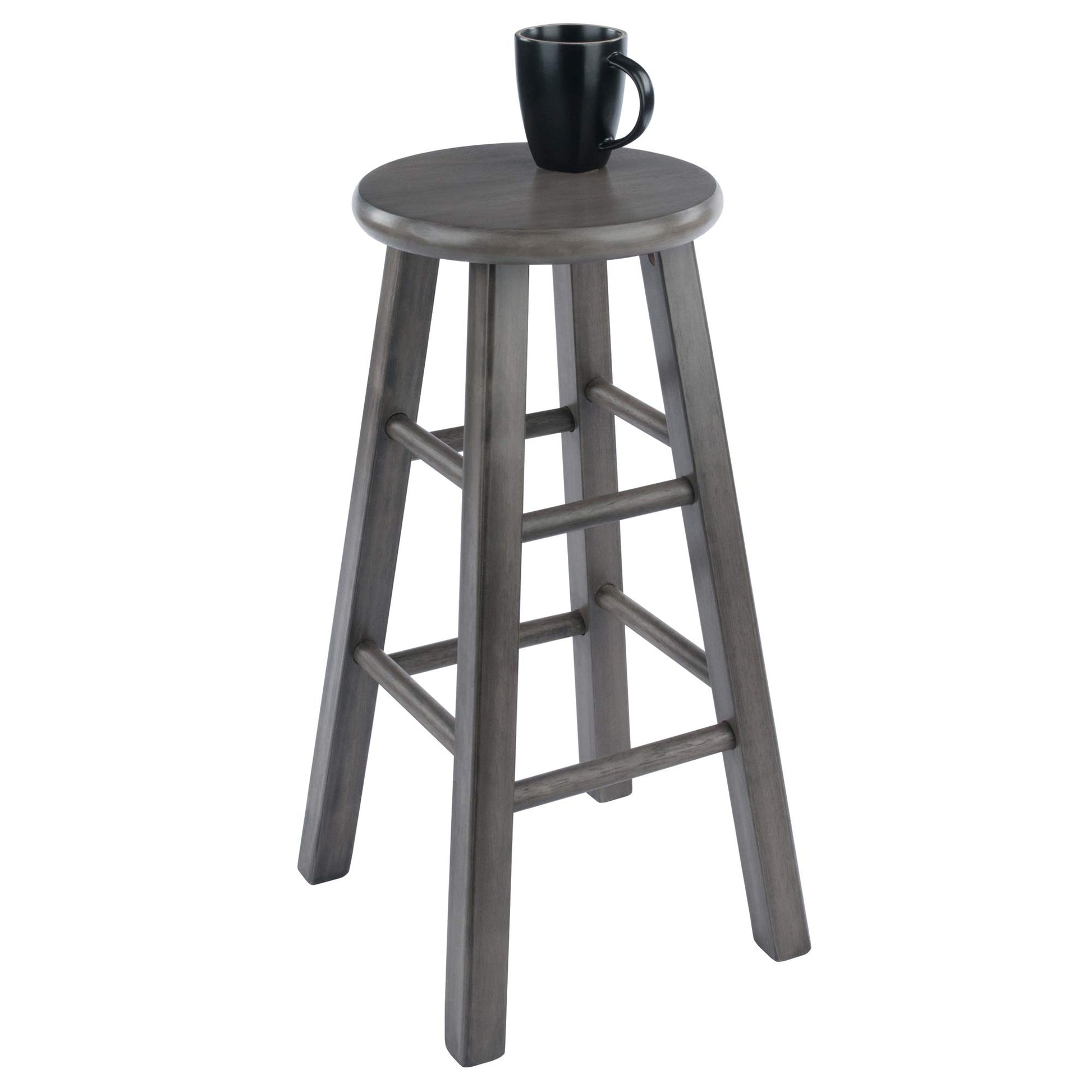 STOOL_SEATING | CasaFoyer  Wood Ivy Counter Stool | Farmhouse Charm | Weathered Finish | Solid Wood | Stable & Comfortable | Fully Assembled | 12 Seat | 220lbs Capacity | casafoyer.myshopify.com