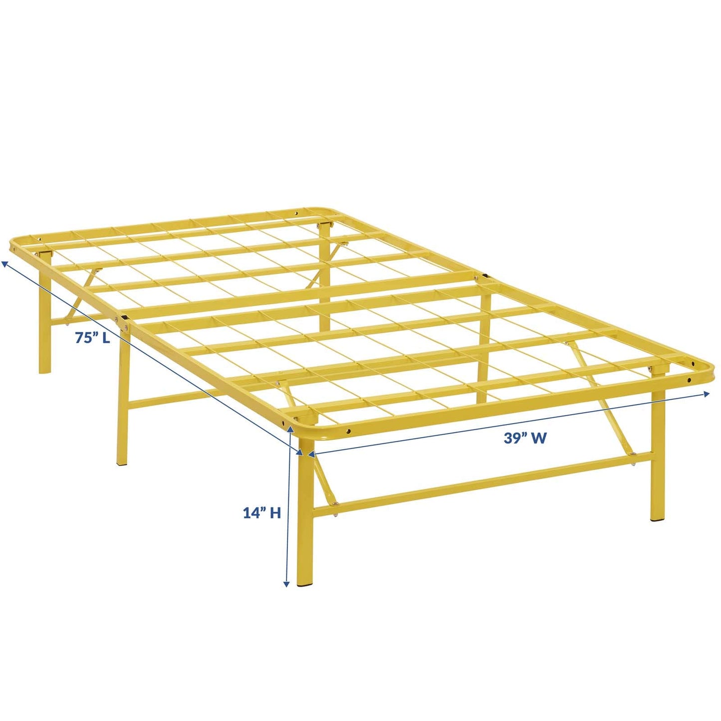 Bed | CasaFoyer Horizon Metal Bed Frame | Stainless Steel Base | 14 Clearance | 1300 lbs Capacity | Foldable | No Box Spring | Non-Marking Foot Caps | Compatible with Various Mattress Types | Easy Assembly | casafoyer.myshopify.com