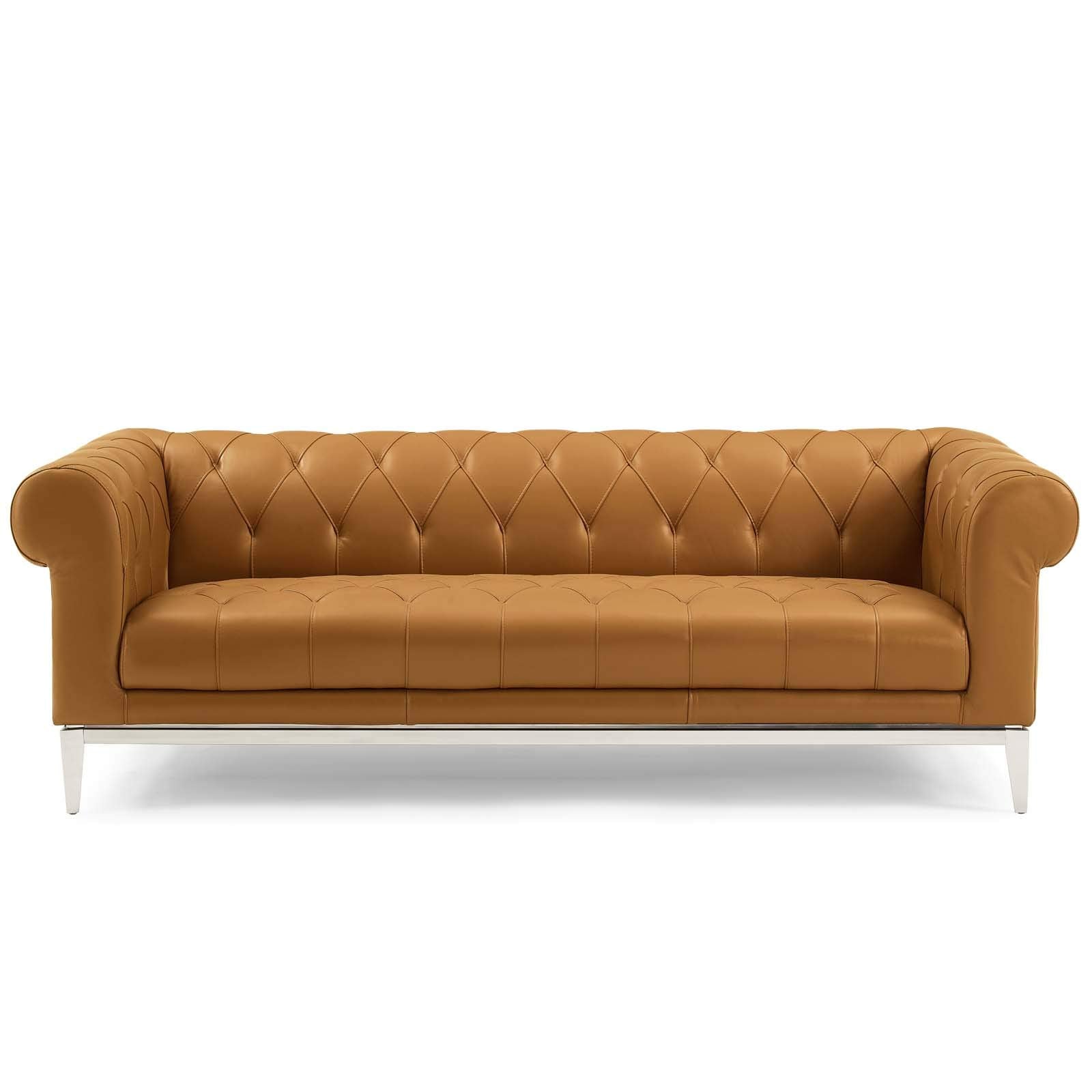 sofas | CasaFoyer Idyll Leather Chesterfield Sofa | Ultimate Luxury | Soft Leather Upholstery | Rolled Arms | Tufted Button Accents | 84 inches | Sturdy Stainless Steel Frame | 900 lbs Weight Capacity | casafoyer.myshopify.com
