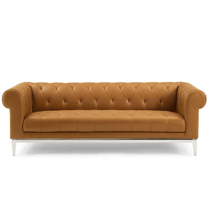 sofas | CasaFoyer Idyll Leather Chesterfield Sofa | Ultimate Luxury | Soft Leather Upholstery | Rolled Arms | Tufted Button Accents | 84 inches | Sturdy Stainless Steel Frame | 900 lbs Weight Capacity | casafoyer.myshopify.com