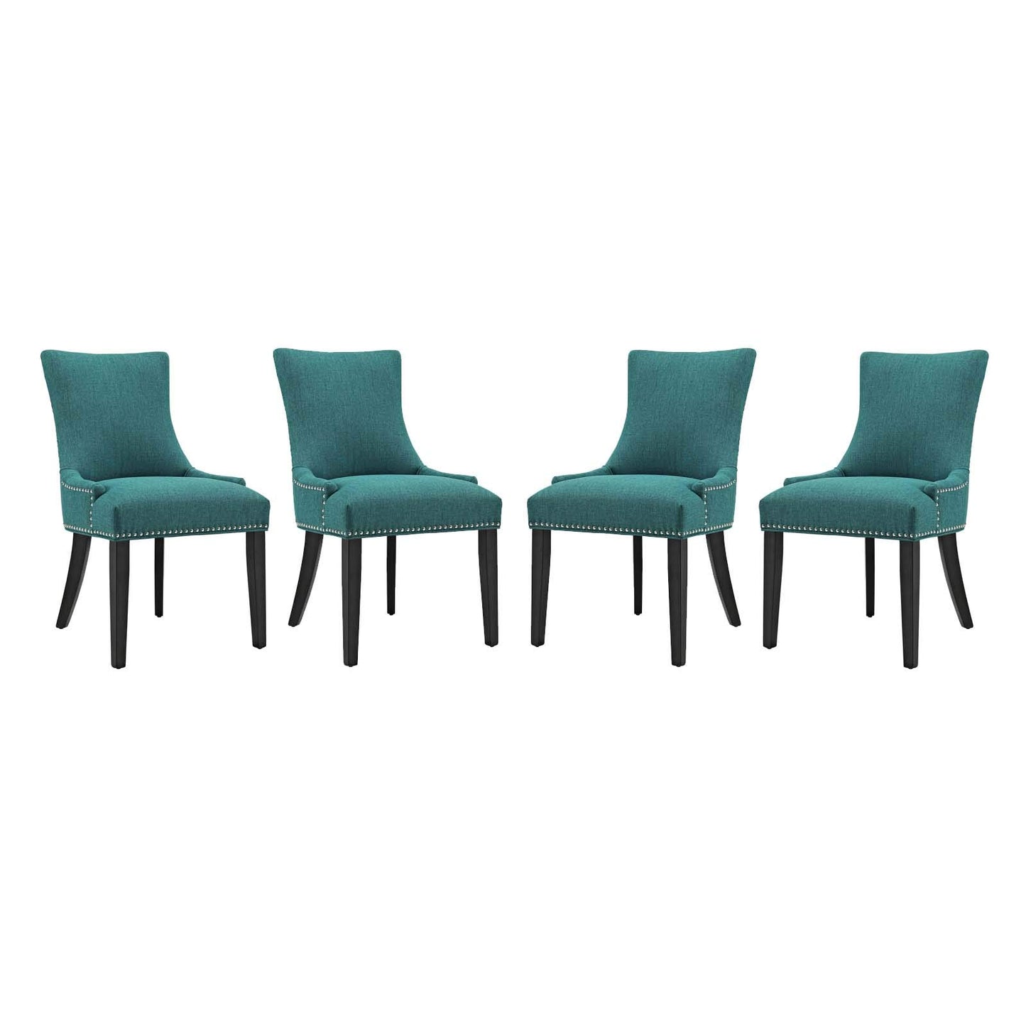home office desk chairs | CasaFoyer Sophisticated Marquis Dining Side Chair Set of 4 | Elegant Hourglass Back | Nailhead Trim | Non-Marking Foot Caps | Tapered Wood Legs | Premium Polyester Fabric | Modern & Traditional Dining Rooms | casafoyer.myshopify.com