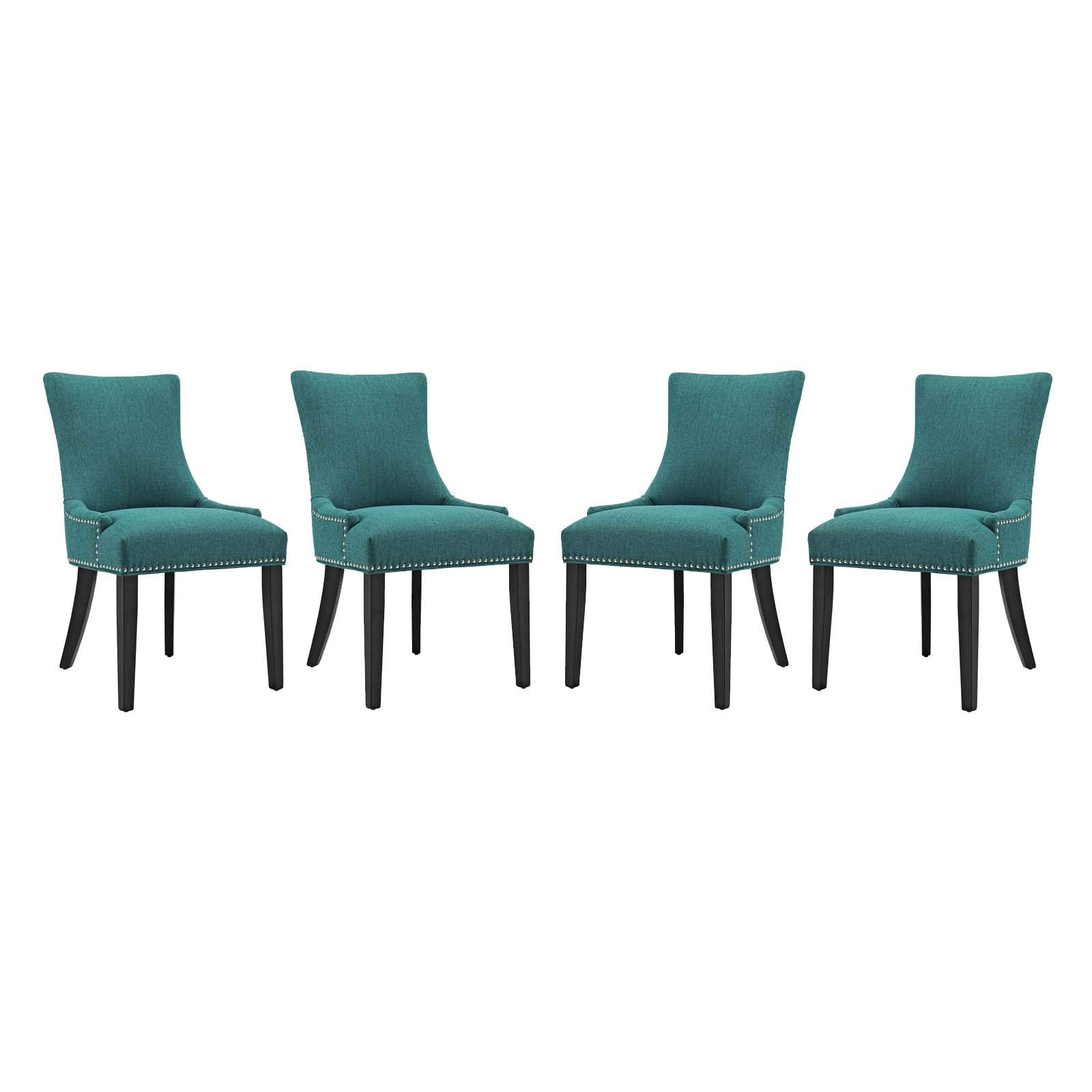 home office desk chairs | CasaFoyer Sophisticated Marquis Dining Side Chair Set of 4 | Elegant Hourglass Back | Nailhead Trim | Non-Marking Foot Caps | Tapered Wood Legs | Premium Polyester Fabric | Modern & Traditional Dining Rooms | casafoyer.myshopify.com