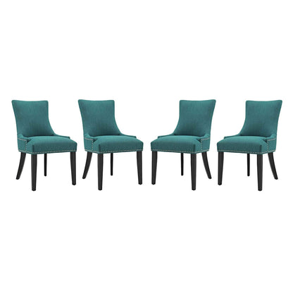 home office desk chairs | CasaFoyer Sophisticated Marquis Dining Side Chair Set of 4 | Elegant Hourglass Back | Nailhead Trim | Non-Marking Foot Caps | Tapered Wood Legs | Premium Polyester Fabric | Modern & Traditional Dining Rooms | casafoyer.myshopify.com