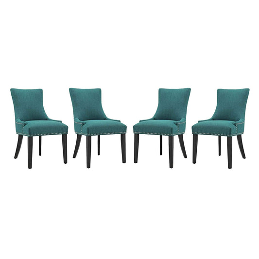 home office desk chairs | CasaFoyer Sophisticated Marquis Dining Side Chair Set of 4 | Elegant Hourglass Back | Nailhead Trim | Non-Marking Foot Caps | Tapered Wood Legs | Premium Polyester Fabric | Modern & Traditional Dining Rooms | casafoyer.myshopify.com