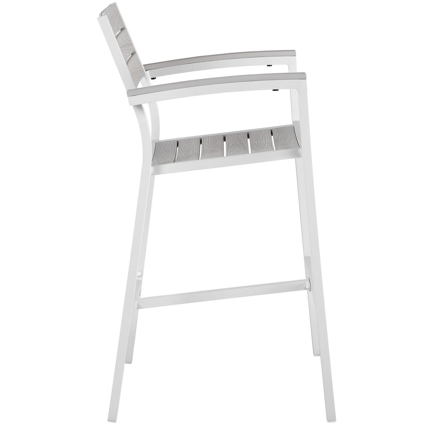 Patio Furniture Sets | Maine Outdoor Patio Dining Bar Stool Set | Synthetic Wood Grain Plank Boards | Modern & Organic | Ideal for Outdoor Dining & Entertaining | Set of 2 | casafoyer.myshopify.com