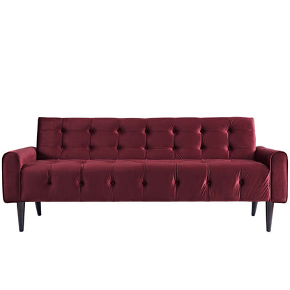 sofas | CasaFoyer Delve Performance Velvet Sofa | Luxurious Tufted Buttons | Stain-Resistant Upholstery | Comfortable Foam Padding | Solid Wood Legs | casafoyer.myshopify.com
