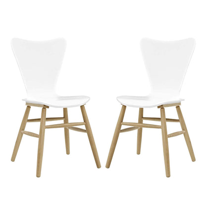home office desk chairs | CasaFoyer Cascade Dining Chair Set of 2 | Mid-Century Modern Design | Contoured Waterfall Seat | Flared Back | Painted Bentwood | Beechwood Legs | Sturdy Support | 331 lbs Capacity | Enhances Any Decor | casafoyer.myshopify.com