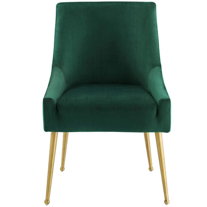 home office desk chairs | CasaFoyer Discern Performance Velvet Dining Chair | Elegant Design | Stain-Resistant Upholstery | Dense Foam Padding | Brushed Gold Legs | Versatile for Any Space | Comfortable & Durable | Green | casafoyer.myshopify.com