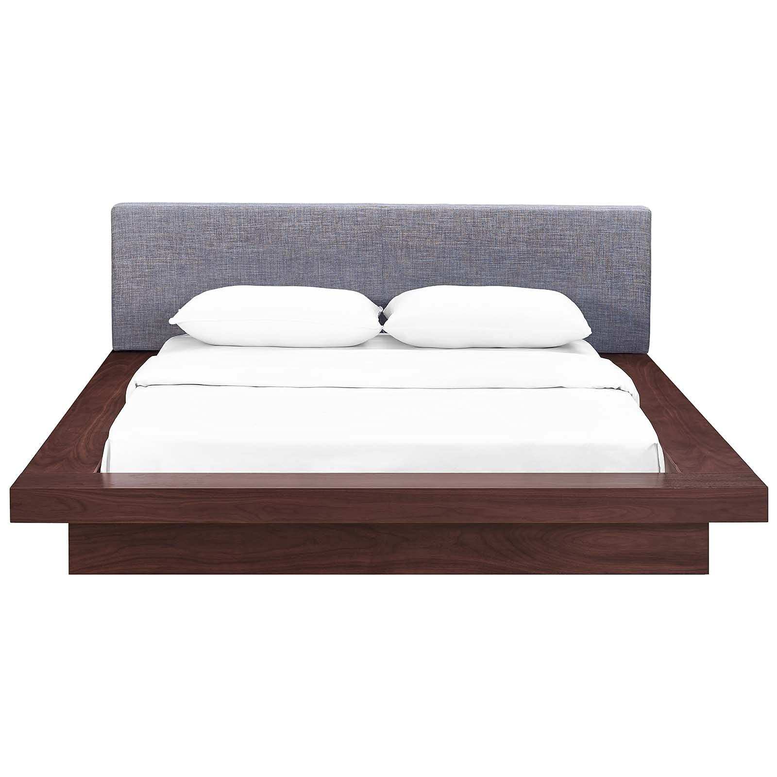 Bed | CasaFoyer Freja Queen Platform Bed | Durable Cappuccino Veneer | Foam-Padded Headboard | Slatted Support System | Upgrade Your Bedroom Decor | casafoyer.myshopify.com