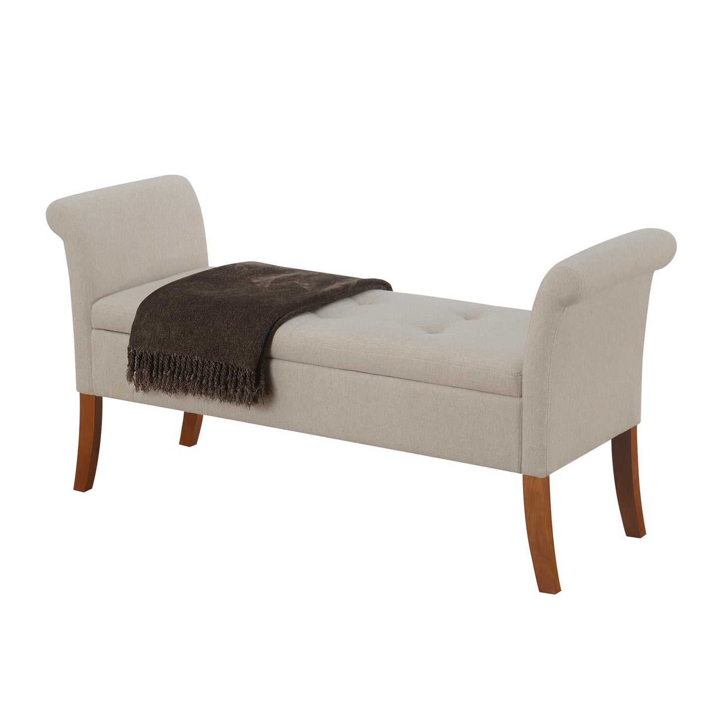 Ottoman | Designs4Comfort Garbo Storage Bench | Cozy Ottoman with Ample Storage Space | Durable Poplar Wood & Plush Fabric Upholstery | Enhance Any Room Decor | casafoyer.myshopify.com