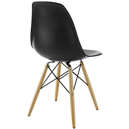 home office desk chairs | CasaFoyer Wood Pyramid Side Chair - Versatile & Stylish | Molded Plastic | Indoor/Outdoor Use | Variety of Bases | Living & Dining Room | Set of 1 | casafoyer.myshopify.com