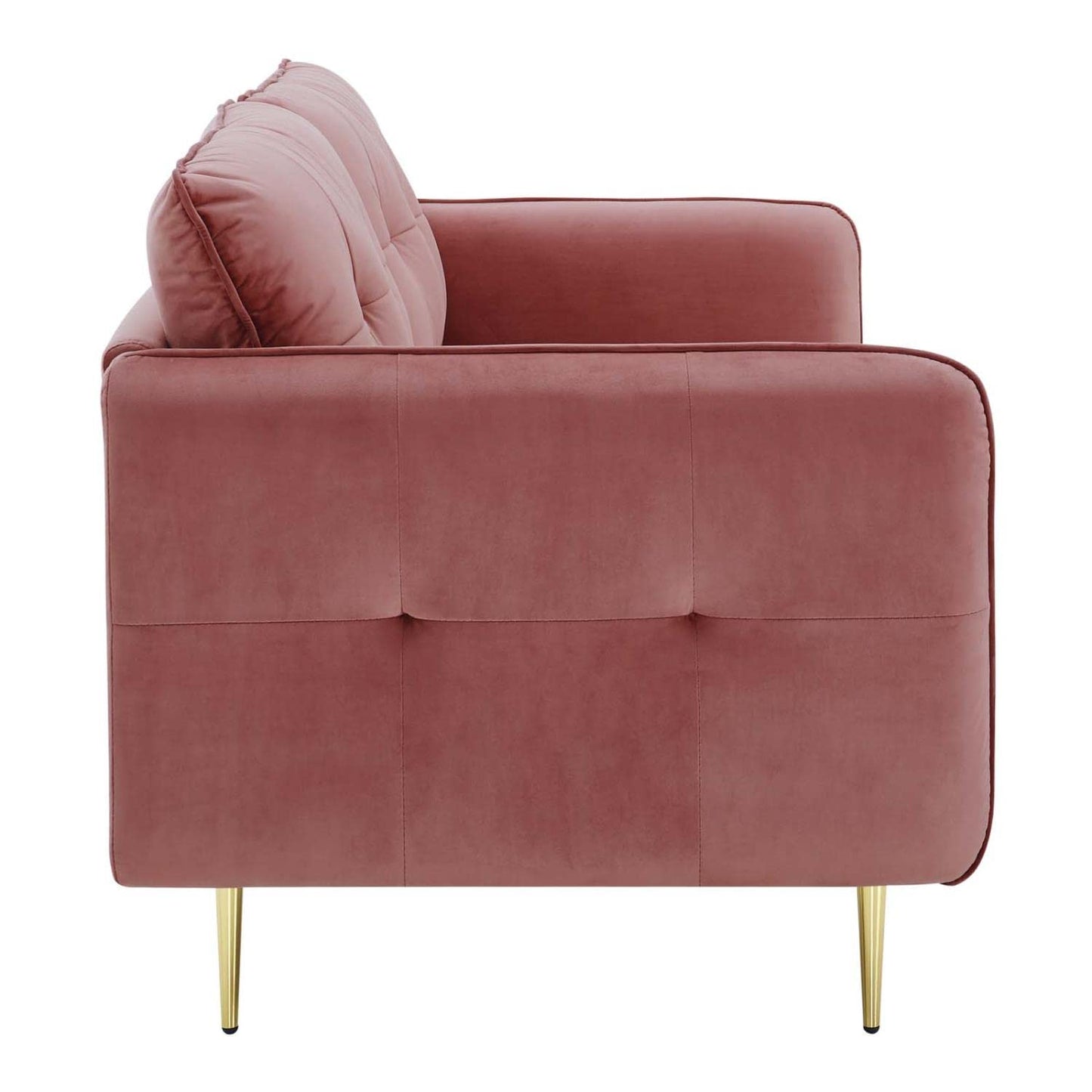sofas | CasaFoyer Cameron Tufted Performance Velvet Sofa | Luxurious Art Deco Design | Stain-Resistant | Easy Assembly | Dusty Rose | casafoyer.myshopify.com