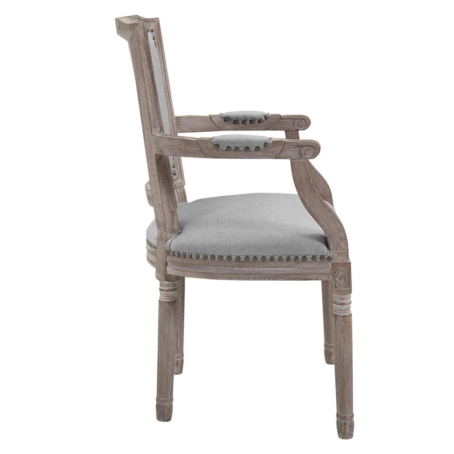 home office desk chairs | CasaFoyer Opulent Penchant Dining Armchair Set | Fluted Wood Frame | Plush Upholstery | Antique Copper Trim | Supports 331 lbs | Fully Assembled | Set of 2 | casafoyer.myshopify.com