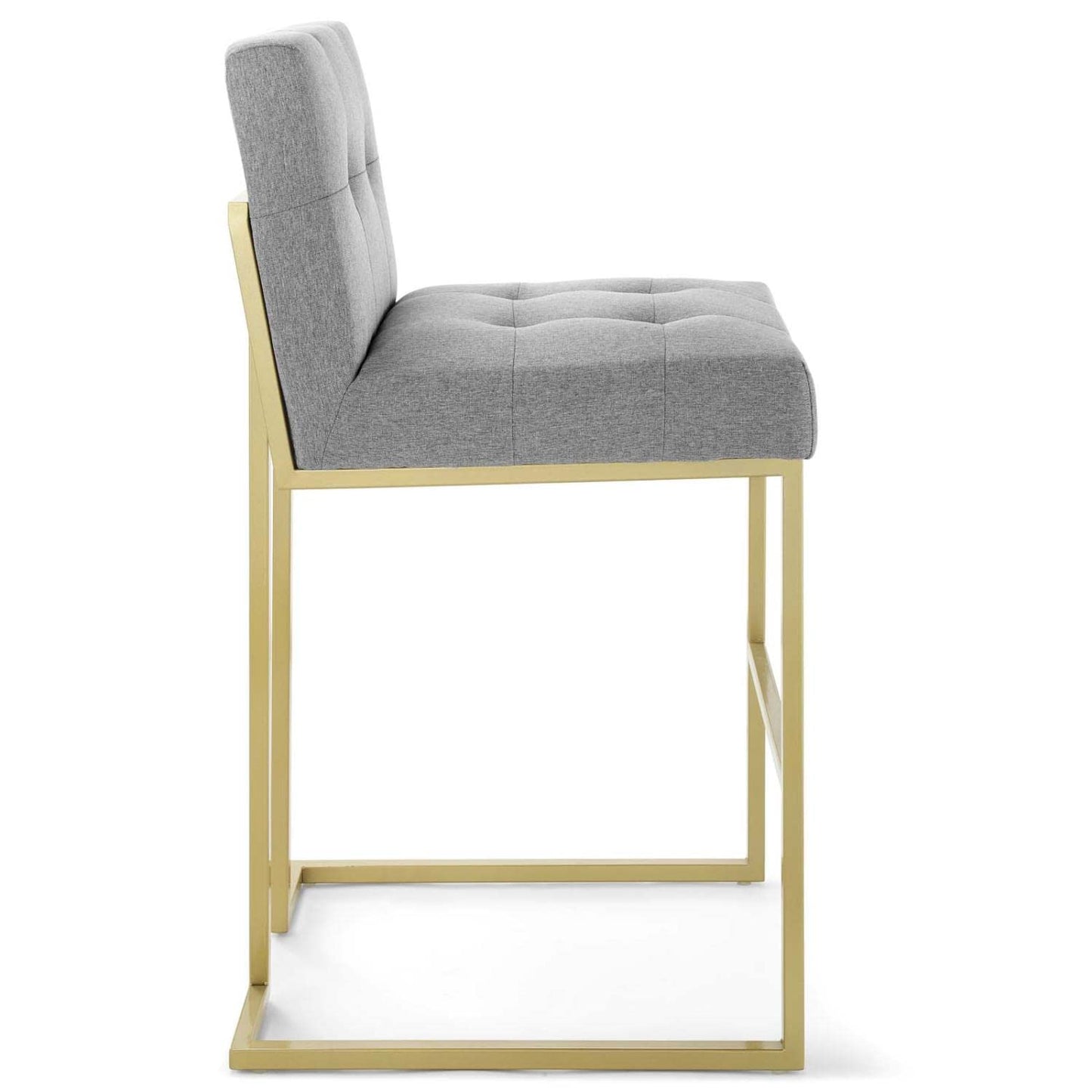 barstools | CasaFoyer Privy Bar Stool | Glamorous Deco-Inspired Design | Gold Stainless Steel Base | Soft Fabric Upholstery | Convenient Footrest | No Assembly | 331 lbs Capacity | casafoyer.myshopify.com