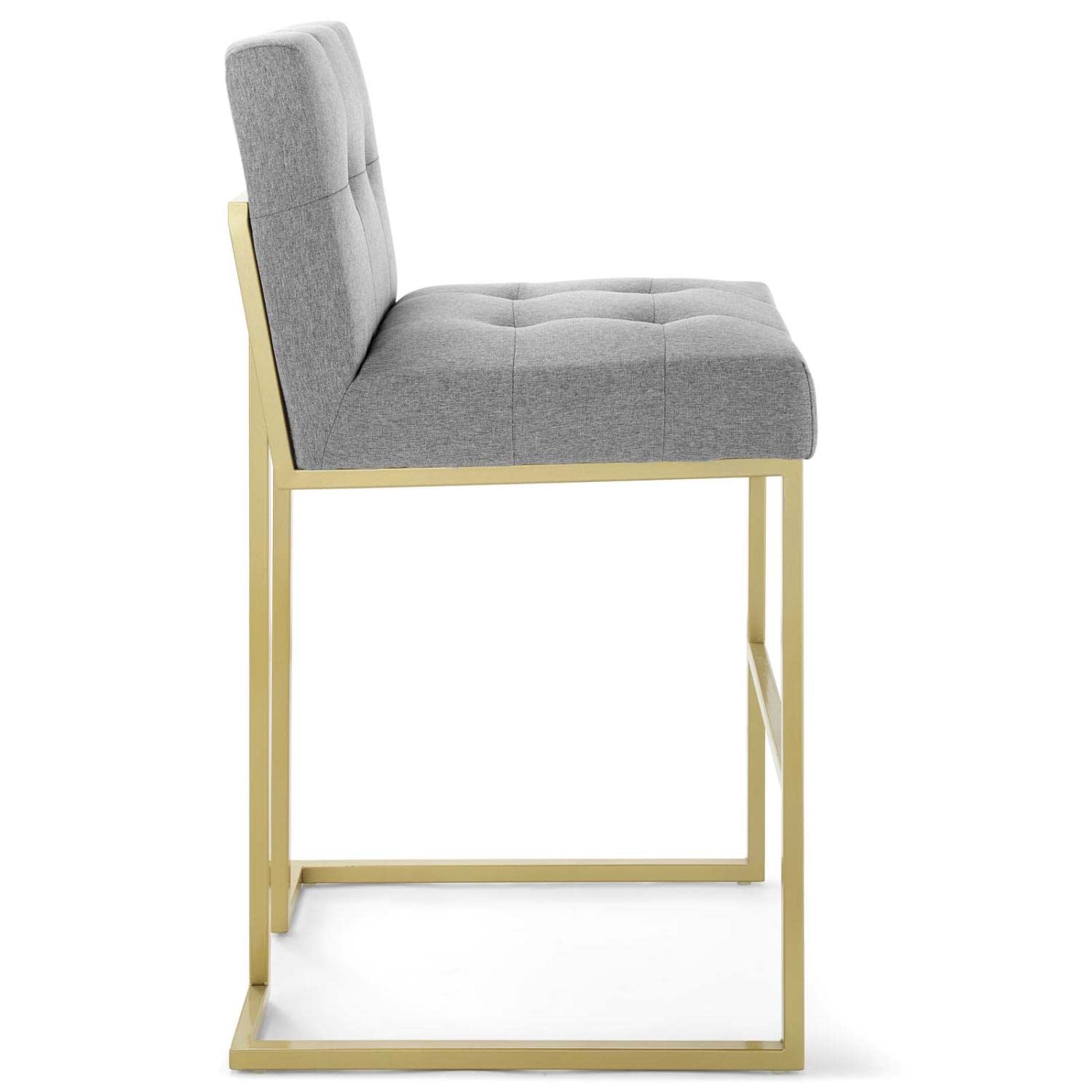 barstools | CasaFoyer Privy Bar Stool | Glamorous Deco-Inspired Design | Gold Stainless Steel Base | Soft Fabric Upholstery | Convenient Footrest | No Assembly | 331 lbs Capacity | casafoyer.myshopify.com